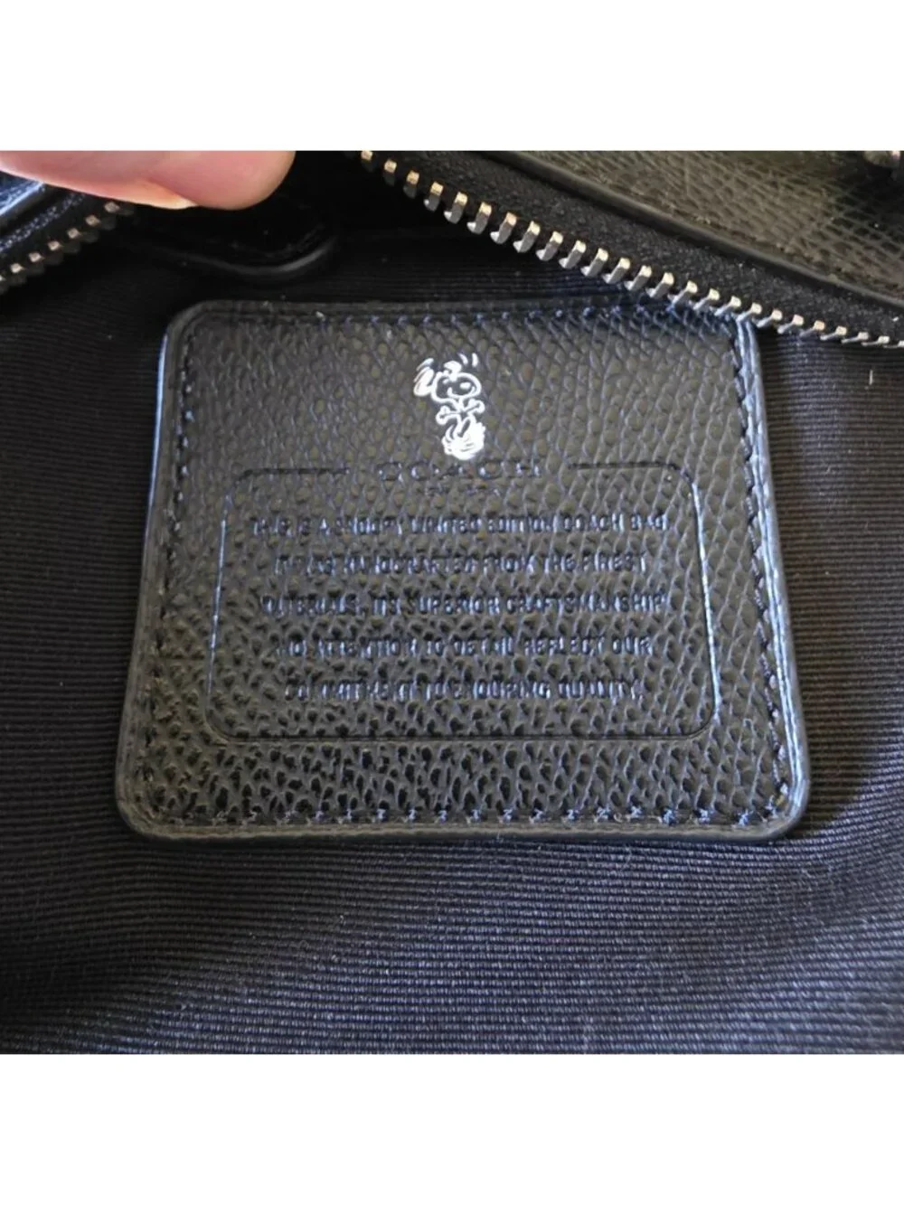 Coach x Peanuts Snoopy Mini Bennett Satchel Black Leather Crossbody Bag NWOT - Picture 6 of 16